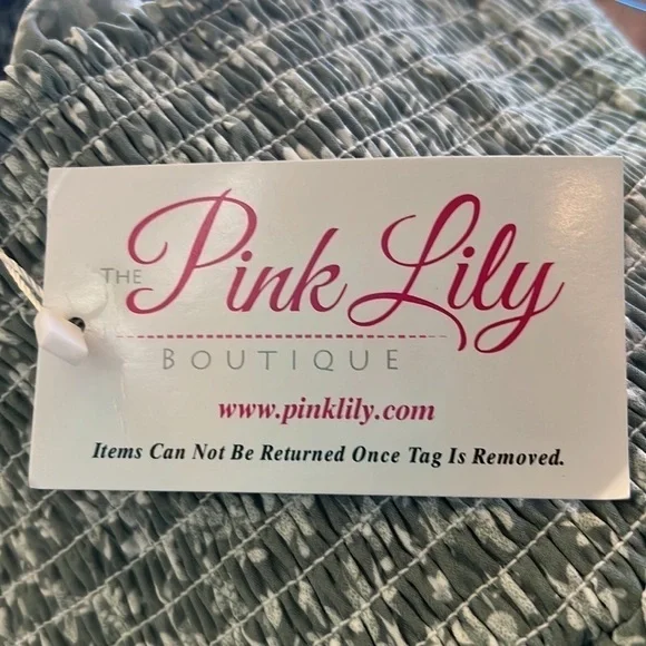 🩶 Pink Lily ‘Garden Fate’ Green Tiered Floral Skirt || Size Large 🌸 - Picture 6 of 10